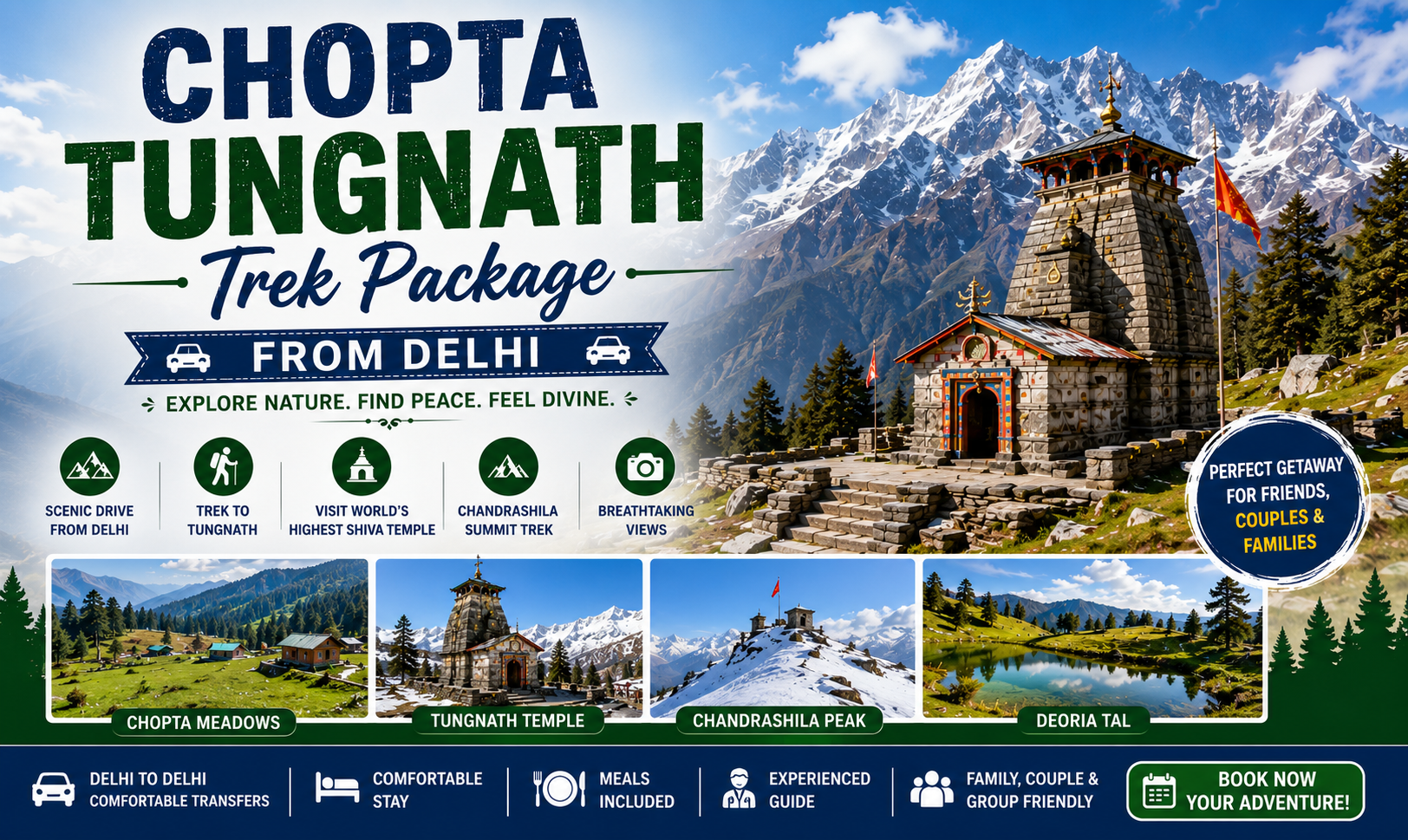 Chopta Tungnath Trek Package From Delhi